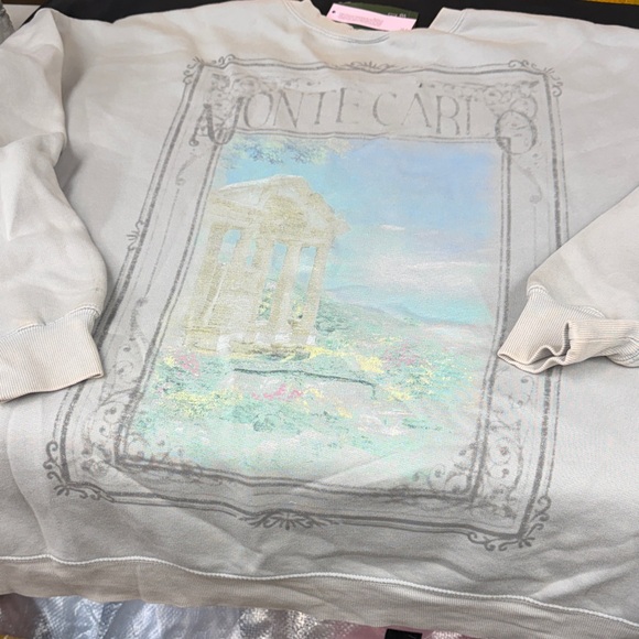 Wild Fable Monte Carlo Graphic Sweatshirt XXL Gray Sweatshirt women - Picture 3 of 9
